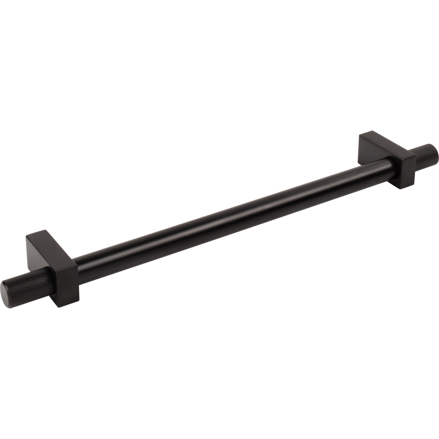 JEFFREY ALEXANDER 698-12MB Larkin Knurled Ends 12" Center-to-Center Appliance Pull - Matte Black