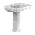 TOTO LPT530.4N#01 Promenade 27-1/2" X 22-1/4" Rectangular Pedestal Bathroom Sink For 4 Inch Center Faucets - Cotton White
