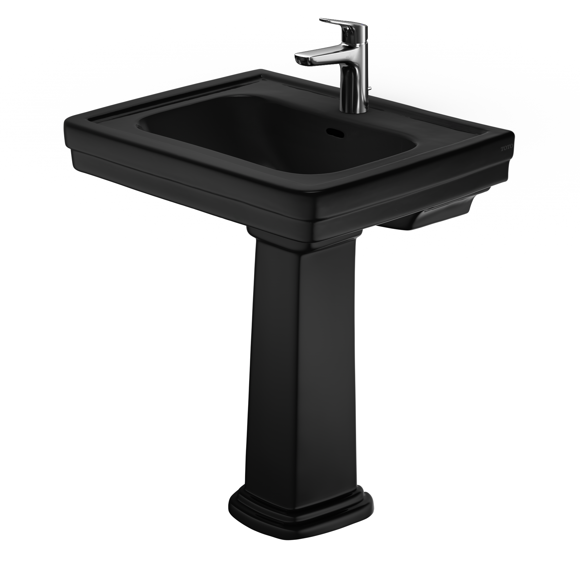 TOTO LPT530N#51 Promenade 27-1/2" X 22-1/4" Rectangular Pedestal Bathroom Sink For Single Hole Faucets - Ebony