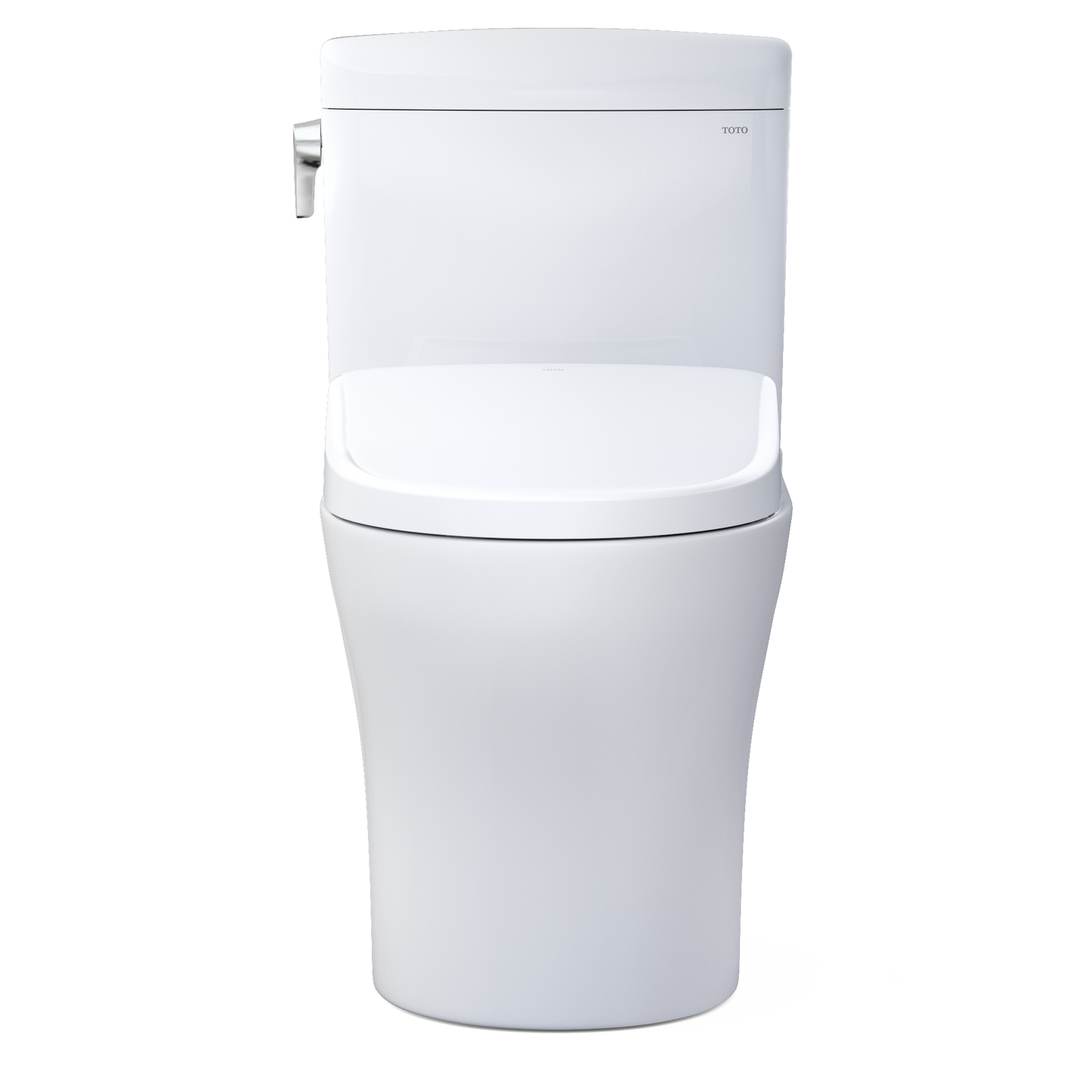 TOTO MW4364736CEMFGNA#01 WASHLET+ Aquia IV Cube Two-Piece Elongated Dual Flush 1.28 and 0.9 GPF Toilet with Auto Flush S7A Contemporary Bidet Seat , Cotton White