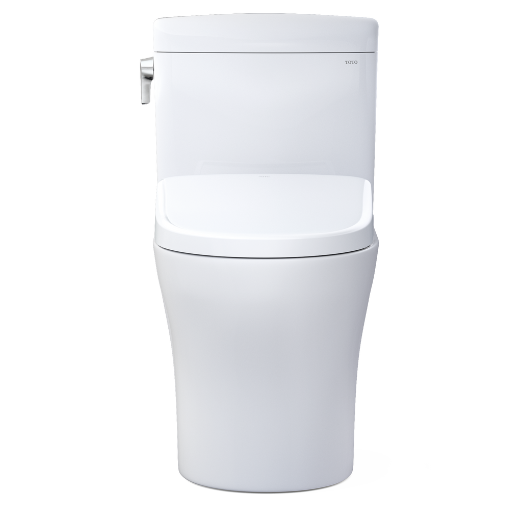 TOTO MW4364736CEMFGNA#01 Washlet+ Aquia Iv Cube Two-Piece Elongated Dual Flush 1.28 And 0.9 Gpf Toilet With Auto Flush S7A Contemporary Bidet Seat - Cotton White