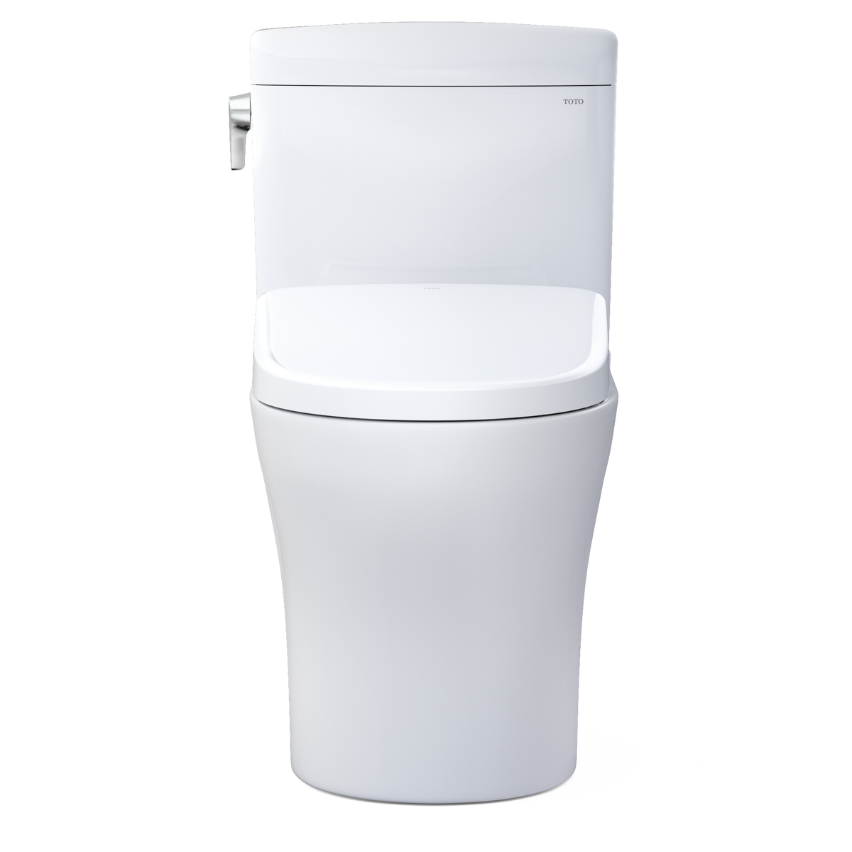 TOTO MW4364736CEMFGNA#01 Washlet+ Aquia Iv Cube Two-Piece Elongated Dual Flush 1.28 And 0.9 Gpf Toilet With Auto Flush S7A Contemporary Bidet Seat - Cotton White