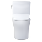 TOTO MW4364736CEMFGN#01 Washlet+ Aquia Iv Cube Two-Piece Elongated Dual Flush 1.28 And 0.9 Gpf Toilet With S7A Contemporary Bidet Seat - Cotton White