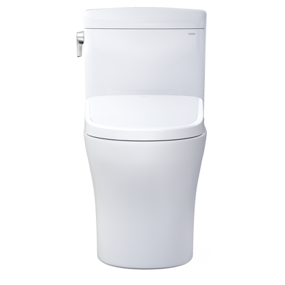 TOTO MW4364736CEMFGN#01 Washlet+ Aquia Iv Cube Two-Piece Elongated Dual Flush 1.28 And 0.9 Gpf Toilet With S7A Contemporary Bidet Seat - Cotton White