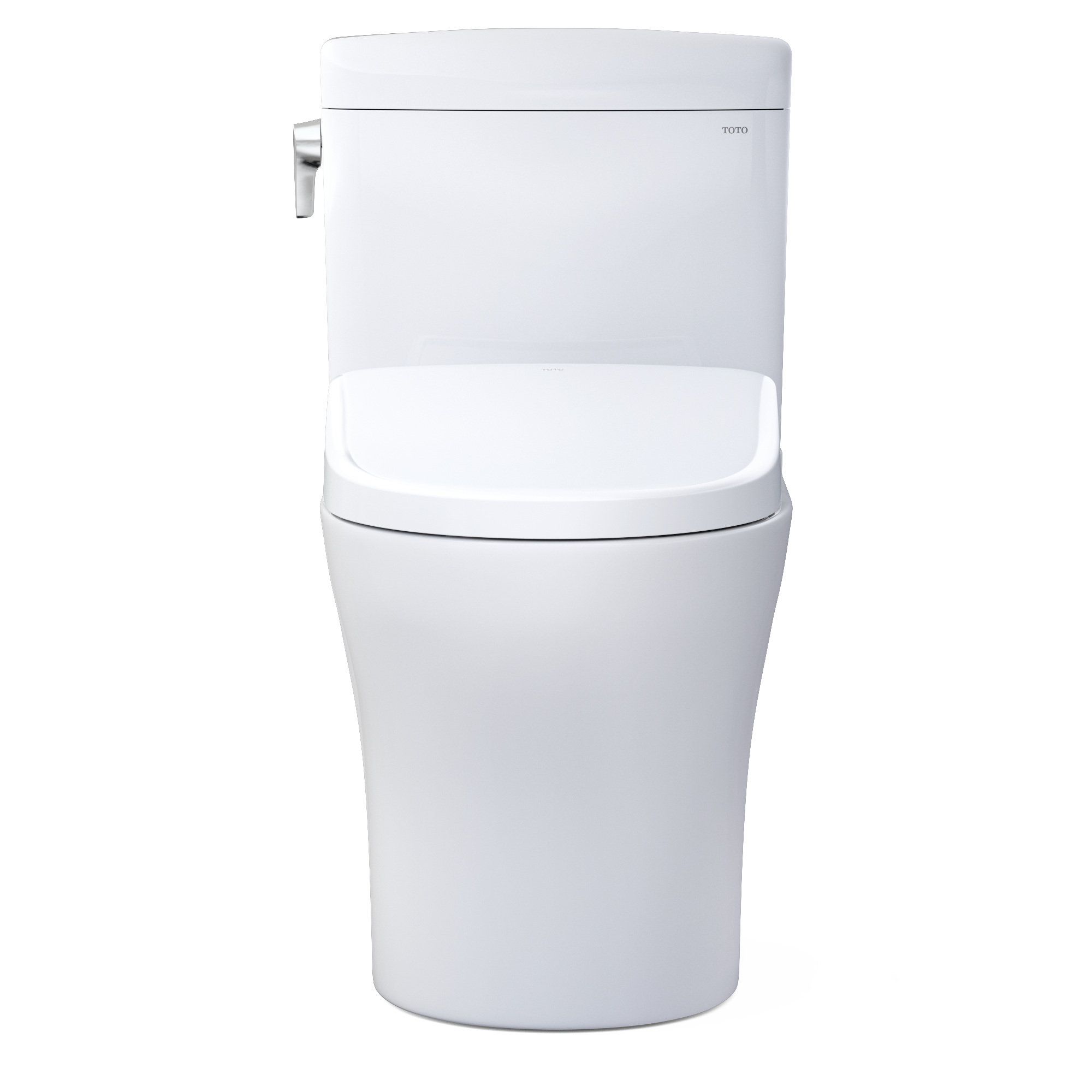 TOTO MW4364726CEMFGN#01 Washlet+ Aquia Iv Cube Two-Piece Elongated Dual Flush 1.28 And 0.9 Gpf Toilet With S7 Contemporary Bidet Seat - Cotton White