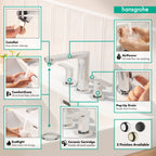 HANSGROHE 72530001 Rebris S Widespread Faucet 110 with Pop-Up Drain, 1.2 GPM - Chrome
