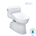 TOTO MW6444726CEFG#01 Washlet+ Carolina Ii One-Piece Elongated 1.28 Gpf Toilet And Washlet+ S7 Contemporary Bidet Seat - Cotton White