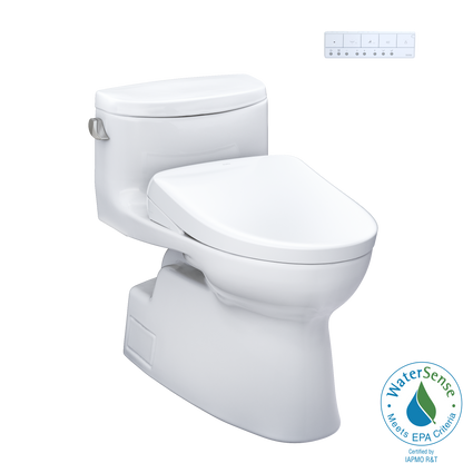 TOTO MW6444726CEFG#01 Washlet+ Carolina Ii One-Piece Elongated 1.28 Gpf Toilet And Washlet+ S7 Contemporary Bidet Seat - Cotton White