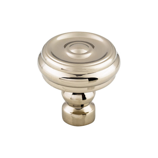 TOP KNOBS TK882PN Brixton Button 1 1/4" Diameter Round Knob - Polished Nickel