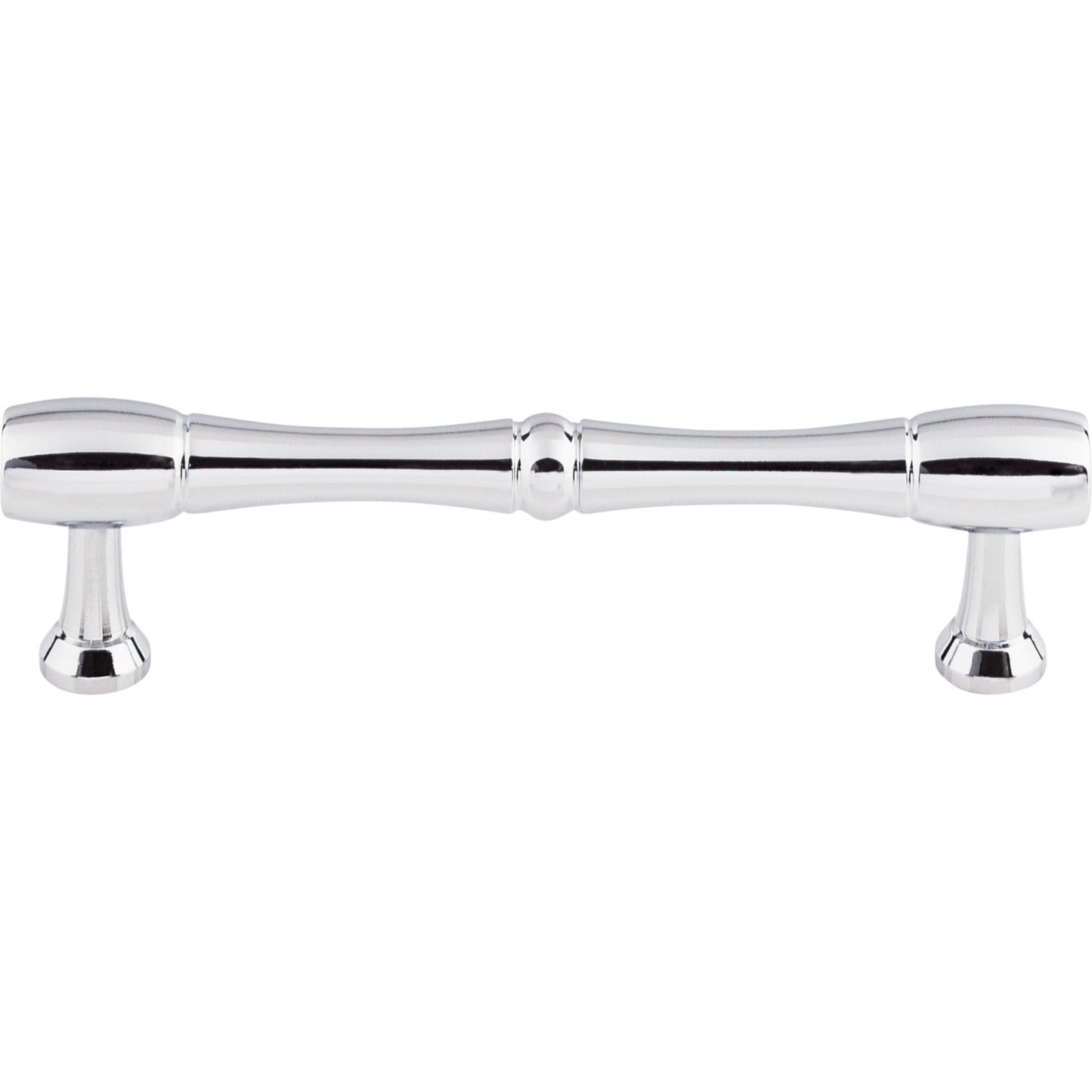 TOP KNOBS M721-96 Nouveau Bamboo 3 3/4" Center to Center Bar Pull - Polished Chrome