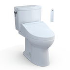 TOTO MW4543084CUFG#01 Washlet+ Drake Ii 1G Two-Piece Elongated 1.0 Gpf Toilet And Washlet+ C5 Bidet Seat - Cotton White