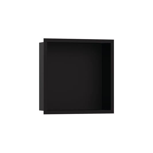HANSGROHE 56098670 XtraStoris Individual Wall Niche Matte Black with Design Frame 12"x 12"x 4" in Matte Black