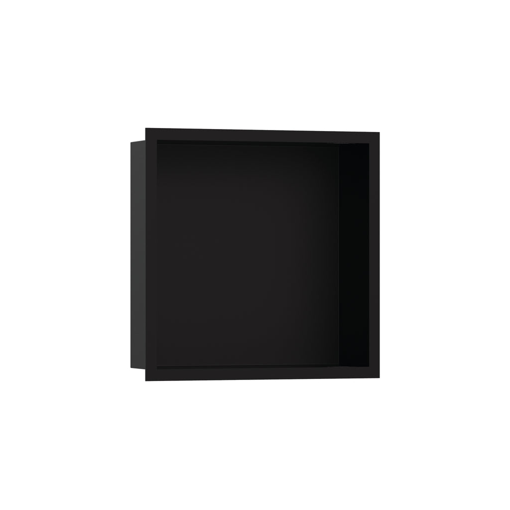HANSGROHE 56098670 XtraStoris Individual Wall Niche Matte Black with Design Frame 12"x 12"x 4" - Matte Black