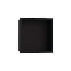 HANSGROHE 56098670 XtraStoris Individual Wall Niche Matte Black with Design Frame 12"x 12"x 4" - Matte Black