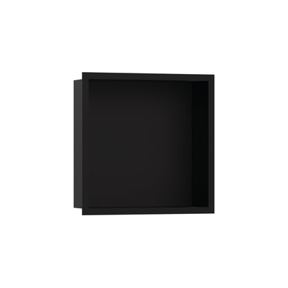 HANSGROHE 56098670 XtraStoris Individual Wall Niche Matte Black with Design Frame 12"x 12"x 4" - Matte Black