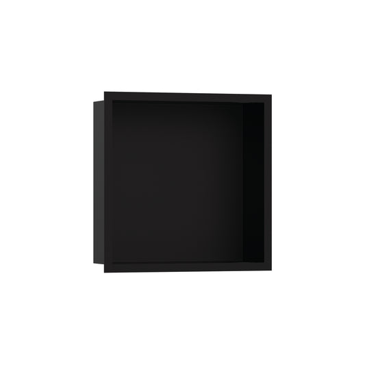 HANSGROHE 56098670 XtraStoris Individual Wall Niche Matte Black with Design Frame 12"x 12"x 4" - Matte Black