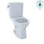 TOTO CST453CUFG#01 Drake Ii 1G Two-Piece Round 1.0 Gpf Universal Height Toilet With Cefiontect - Cotton White