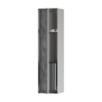 HANSGROHE 56060800 XtraStoris Rock Recessed Toilet Brush Holder with Shelf & Tileable Door - Brushed Stainless Steel
