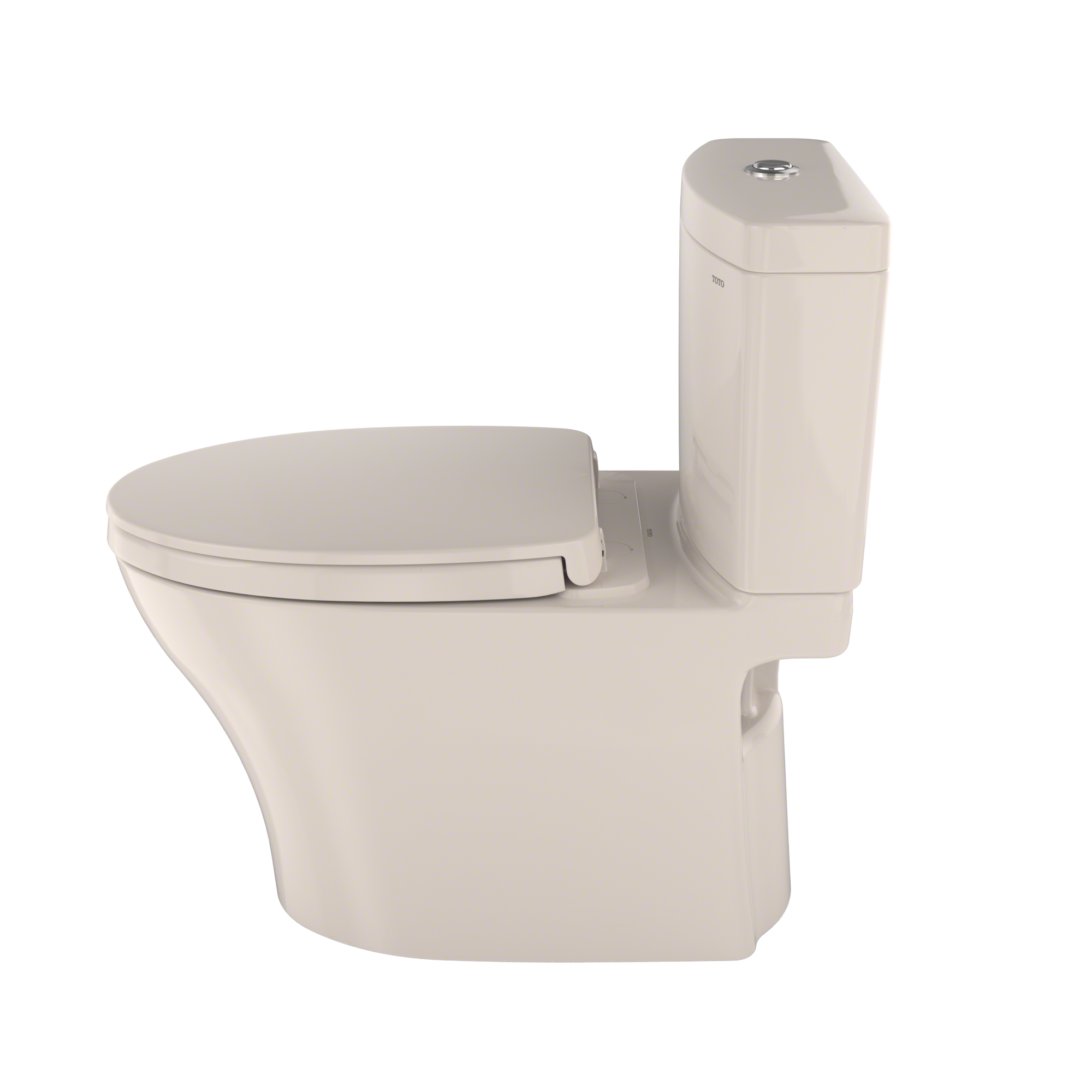 TOTO MS446124CEMFGN#12 Aquia Iv Two-Piece Elongated Dual Flush 1.28 And 0.9 Gpf Universal Height Toilet With Cefiontect - Sedona Beige