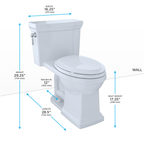 TOTO MS814224CUF#51 Promenade Ii 1G One-Piece Elongated 1.0 Gpf Universal Height Toilet - Ebony