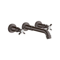 AXOR 16532341 Montreux Wall-Mounted Widespread Faucet Trim with Cross Handles, 1.2 GPM - Brushed Black Chrome
