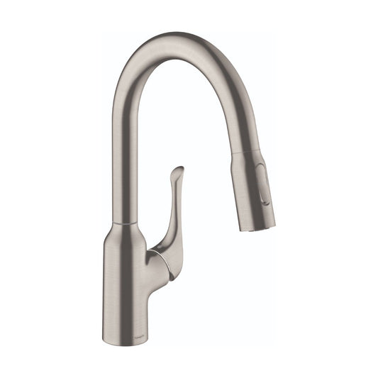 HANSGROHE 71844801 Allegro N Prep Kitchen Faucet, 2-Spray Pull-Down, 1.75 GPM in Steel Optic