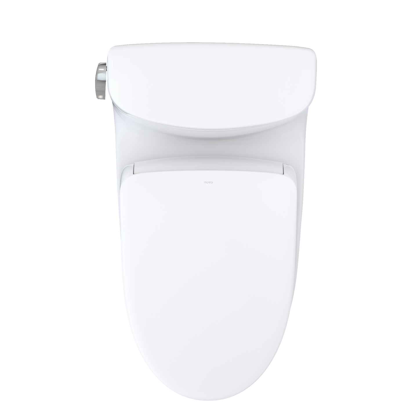 TOTO MW6444736CEFG#01 WASHLET+ Carolina II One-Piece Elongated 1.28 GPF Toilet and WASHLET+ S7 Contemporary Bidet Seat , Cotton White