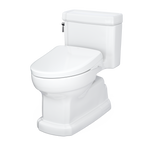 TOTO MW9744734CEFG#01 Washlet+ Eco Guinevere Elongated 1.28 Gpf Universal Height Toilet And S7A Classic Bidet Seat With Auto Open/Close - Cotton White