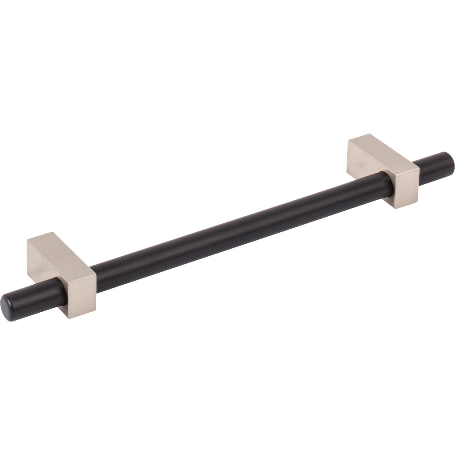 JEFFREY ALEXANDER 478-160MBSN Larkin 2 160 mm Center-to-Center Bar Pull - Matte Black w/Satin Nickel