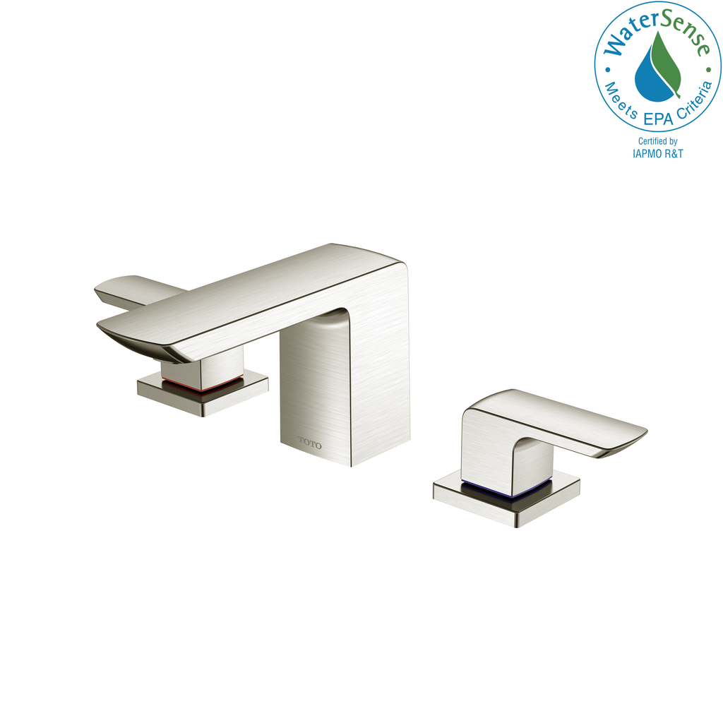 TOTO TLG02201U#BN Gr Series 1.2 Gpm Two Handle Widespread Bathroom Sink Faucet With Drain Assembly - Brushed Nickel