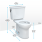 TOTO CST785CEFG#11 Drake Transitional Two-Piece Round 1.28 GPF Universal Height TORNADO FLUSH Toilet with CEFIONTECT , Colonial White