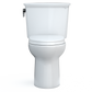 TOTO MS786124CEFG#01 Drake Transitional Two-Piece Elongated 1.28 GPF Universal Height TORNADO FLUSH Toilet with CEFIONTECT and SoftClose Seat , Cotton White