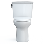 TOTO MS786124CEFG#01 Drake Transitional Two-Piece Elongated 1.28 Gpf Universal Height Tornado Flush Toilet With Cefiontect And Softclose Seat - Cotton White