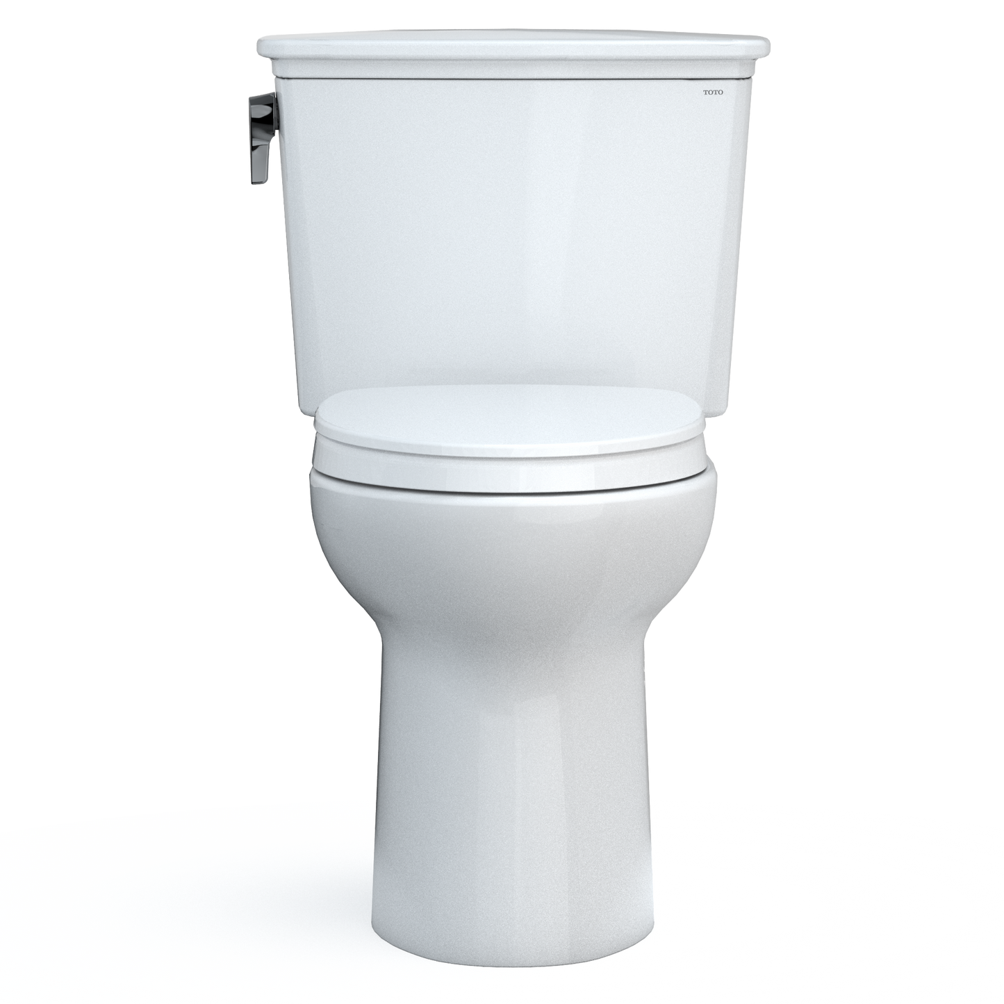 TOTO MS786124CEFG#01 Drake Transitional Two-Piece Elongated 1.28 Gpf Universal Height Tornado Flush Toilet With Cefiontect And Softclose Seat - Cotton White