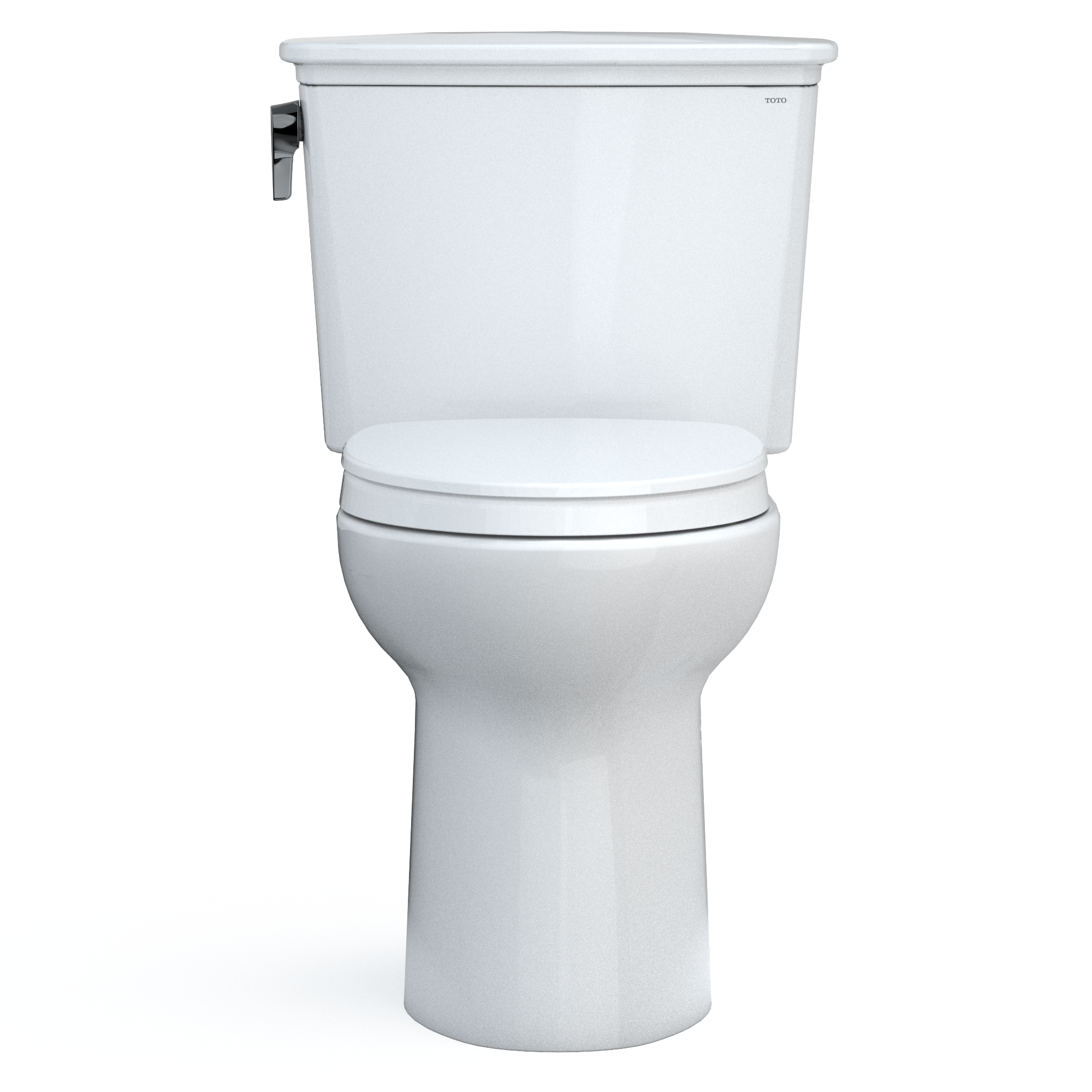 TOTO MS786124CEFG#01 Drake Transitional Two-Piece Elongated 1.28 Gpf Universal Height Tornado Flush Toilet With Cefiontect And Softclose Seat - Cotton White