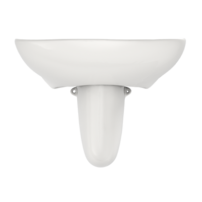 TOTO LHT242G#11 Prominence Oval Wall-Mount Bathroom Sink With Cefiontect And Shroud For Single Hole Faucets - Colonial White