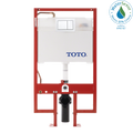 TOTO WT152800M#WH Duofit In-Wall Dual Flush 0.9 And 1.6 Gpf Tank System Copper Supply Line And White Rectangular Push Plate - White
