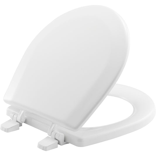 Bemis Marine Bowl Enameled Wood Toilet Seat in White with Top-Tite Hinge