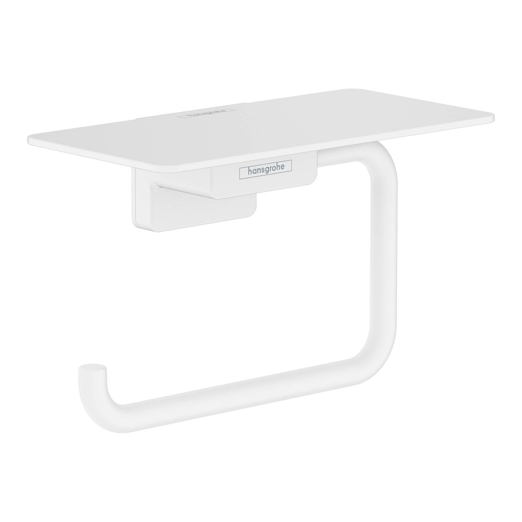 HANSGROHE 41772700 AddStoris Toilet Paper Holder with Shelf - Matte White