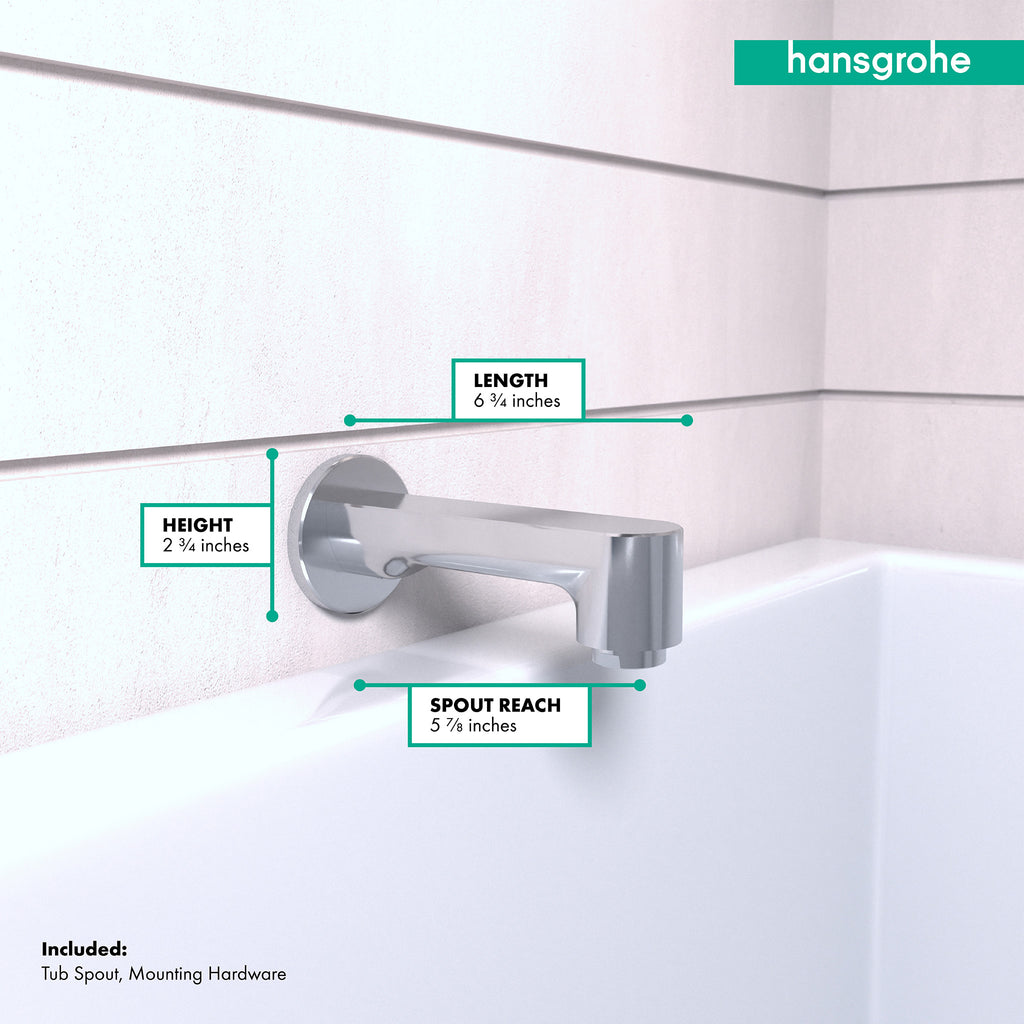 HANSGROHE 14413001 Metris S Tub Spout - Chrome