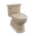 TOTO MS964124CEFG#03 Soiree One Piece Elongated 1.28 Gpf Universal Height Skirted Toilet With Cefiontect - Bone