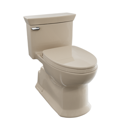 TOTO MS964124CEFG#03 Soiree One Piece Elongated 1.28 Gpf Universal Height Skirted Toilet With Cefiontect - Bone