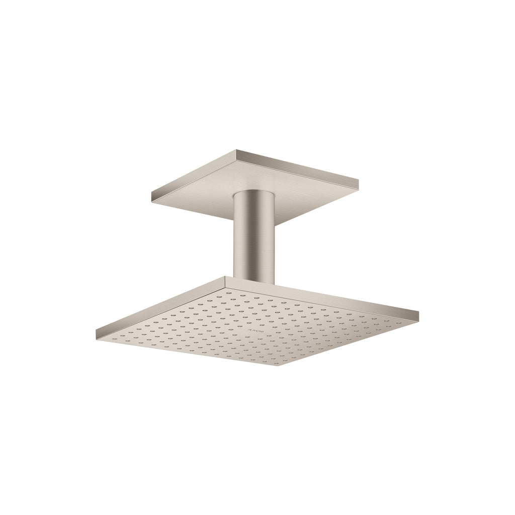 AXOR 35312821 ShowerSolutions Showerhead 250 Square 2-Jet Ceiling Connection, 2.5 GPM - Brushed Nickel