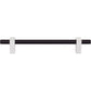 JEFFREY ALEXANDER 478-160MBPC Larkin 2 160 mm Center-to-Center Bar Pull - Matte Black w/Polished Chrome