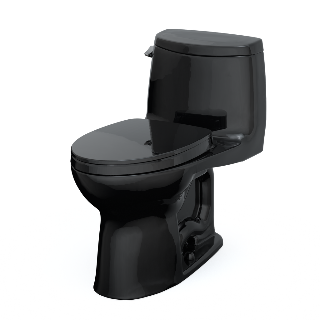 TOTO MS604124CEF#51 Ultramax Ii One-Piece Elongated 1.28 Gpf Universal Height Toilet With Ss124 Softclose Seat - Ebony