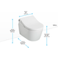 TOTO CWT4474047CMFGA#MS WASHLET+ RP Wall-Hung D-Shape Toilet with RX Bidet Seat and DuoFit In-Wall 1.28 and 0.9 GPF Auto Dual-Flush Tank System , Matte Silver