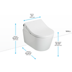 TOTO CWT4474047CMFGA#MS Washlet+ Rp Wall-Hung D-Shape Toilet With Rx Bidet Seat And Duofit In-Wall 1.28 And 0.9 Gpf Auto Dual-Flush Tank System - Matte Silver
