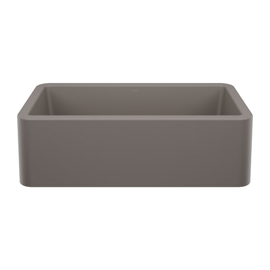 BLANCO 443114 Ikon Ikon SILGRANIT 33" Single Bowl Apron-Front Farmhouse Sink - Volcano Gray in Volcano Gray