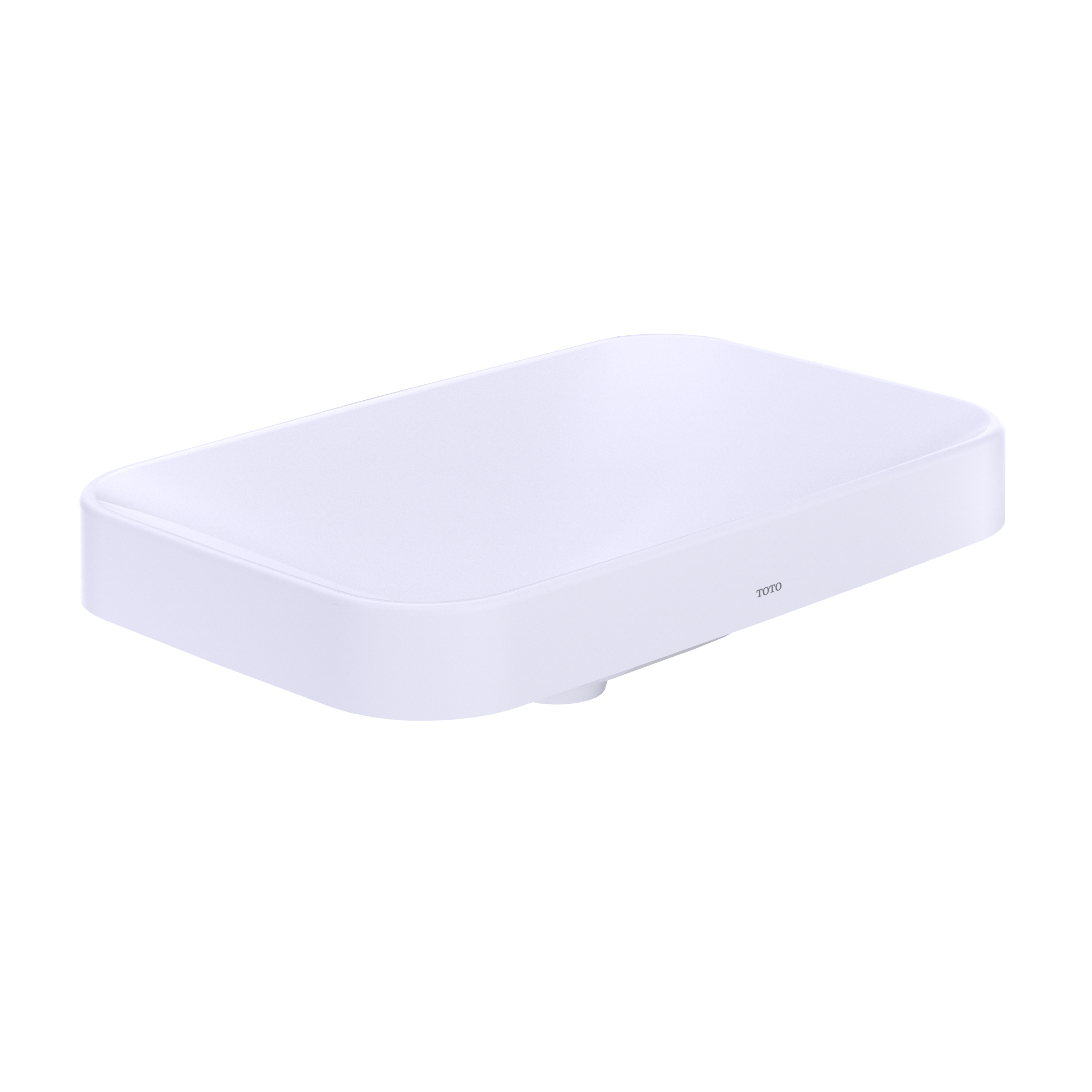 TOTO LT426G#01 Arvina Rectangular 23" Vessel Bathroom Sink With Cefiontect - Cotton White