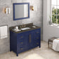 JEFFREY ALEXANDER VN2CAD-48-BL-NT 48" Hale Blue Cade Vanity - Hale Blue